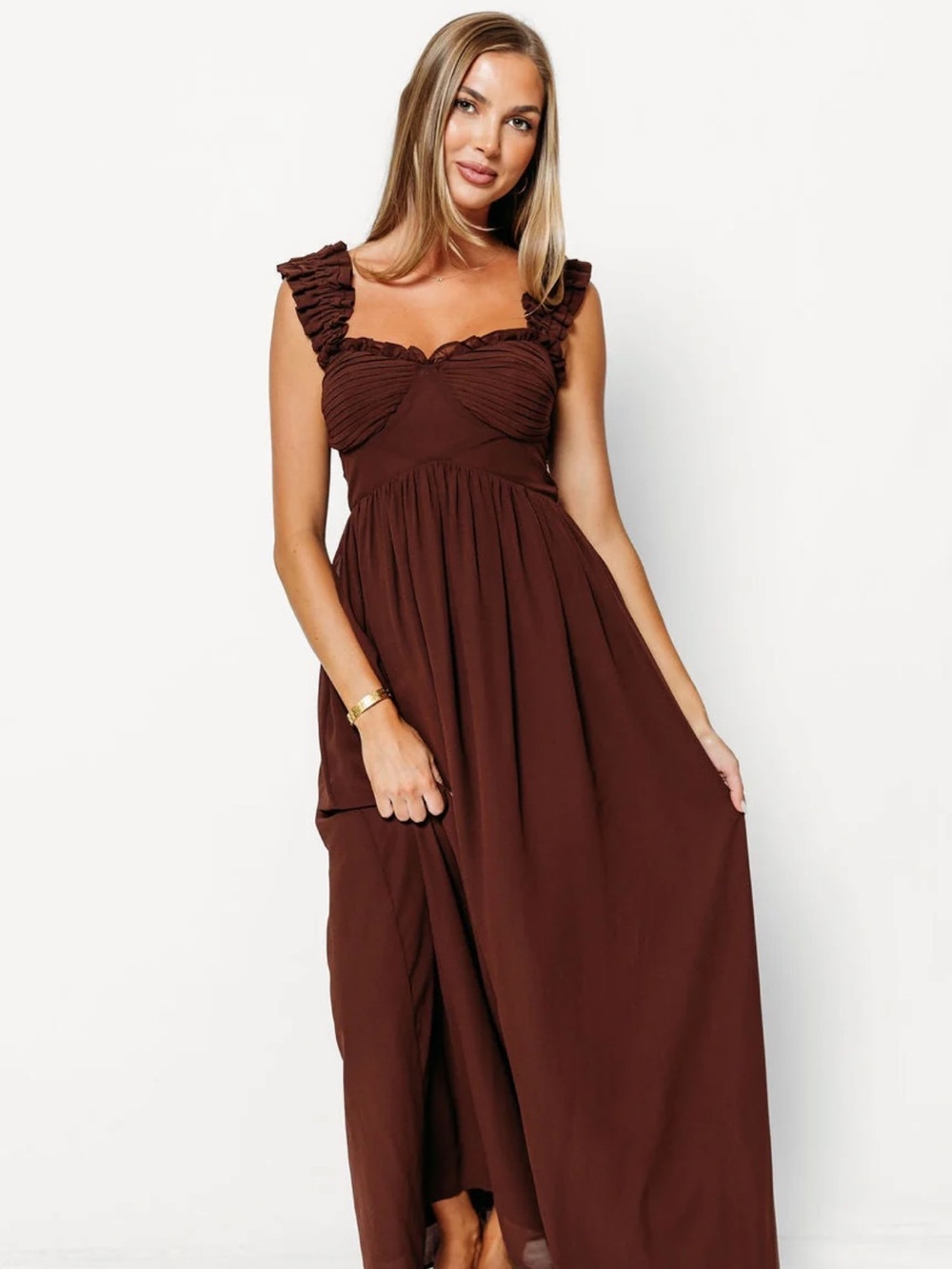 Landree Maxi Dress in Brown